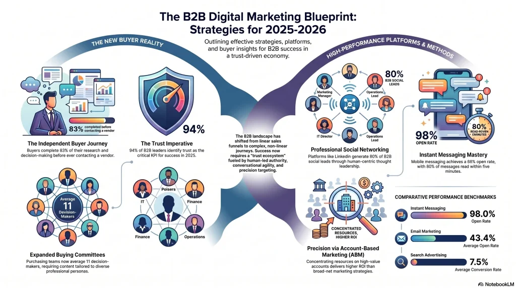B2B Digital Marketing Blueprint 2026 infographic